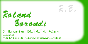 roland borondi business card